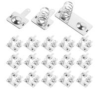 HEANUJJ 30 Ensembles Lot de Sets de Plaques Ressorts de Batterie AAA en Métal Argenté pour Appareils Électroniques, Compatible, Prévention des Courts-Circuits