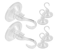 HEANUJJ 6 Pièces Crochet à Ventouse Transparent pour Couronnes et Guirlandes, Résistant Intérieur Extérieur, Taille 8x6,8 Cm, pour Décoration de Noël et Halloween Fenêtre en Verre ou