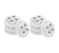 HEANUJJ 8pcs Roulettes Auto-adhésives Universelles pour Meubles, Roues Pivotantes Blanches en Abs et Acier Inoxydable, Installation Facile, Mobilité Fluide pour Bureaux et Chambres