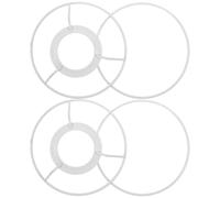 HEANUJJ Armature Abat-Jour Ronde en Fil Métallique Diamètre 12 CM Lot de 4 sets de Pièces Support Métallique Crochet Intégré Accessoires pour Fabrication Abat-Jour DIY Compatible