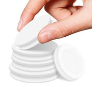 HEANUJJ Bouchons Ronds en Silicone Blanc Lot de 5 Accessoires Classiques Fermeture Sécurisée et Application Polyvalente pour Tirelire pour Jarres de Rangement