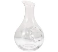 HEANUJJ Carafe à Vin Rouge Carafon à Vin en Verre Capacité 385ml Design Concave Effet Rafraîchissant Ajout de Glaçons pour Vin et Eau en Toutes Situations