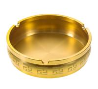 HEANUJJ Cendrier en Laiton Rond Rétro pour Maison et Bar, Base Stable et Facile à Nettoyer, Design Simple et Élégant pour Salon ou Bureau