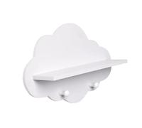 HEANUJJ Étagère de Nuage Blanche en Matériau Composite pour Rangement et Exposition, Porte-Manteau Mural pour Chambre et Organisation à Domicile