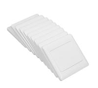 HEANUJJ Plaques D'interrupteur Murales Design Moderne et Élégant Lot de 10 en Plastique Blanc Intégrant Fonction Sécurité et Cache Boîtier pour Rénovation Maison