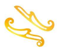 HEANUJJ Règle courbe 2pcs plastique jaune pour accessoires de couture DIY, outil de gabarit technique flexible et robuste pour vêtements