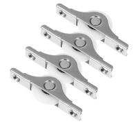 HEANUJJ Roulettes Rouleau Coulissant pour Portes Coulissantes Lot de 4 en Métal Argenté Glissement Doux pour Armoire et Penderie pour Maison et Entrepôt