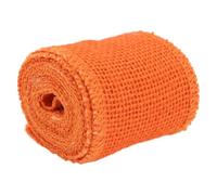 HEANUJJ Ruban Décoratif en Jute Orange 2 Mètres, Rouleau de Ruban en Toile de Jute Naturel, Décoration de Noël Artisanale et Rustique pour Emballages et Fêtes