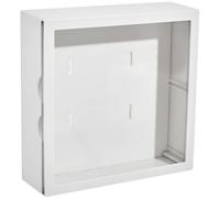 HEANUJJ Vitrine Murale Blanche en Abs pour Figurines Porte Amovible, Boîte de Rangement Transparente, Organisateur de Bureau et Gain de Place pour Exposition de Modèles