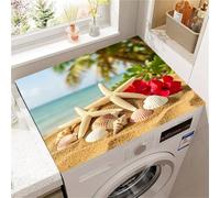 Hearda Housse Machine a Laver Coquillages Plage,Dessus Tapis Lave Linge Antidérapant,Housse de Protection pour Machine à Laver Top,Tapis de Protection pour Dessus Sèche-Linge (Étoile de Mer,40x50cm)