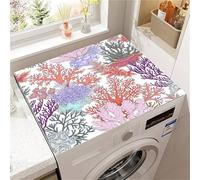 Hearda Housse Machine a Laver Dessin Animé Océan,Dessus Tapis Lave Linge Antidérapant,Housse de Protection pour Machine à Laver Top,Tapis de Protection pour Dessus Sèche-Linge (Violet Clair,40x50cm)