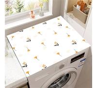 Hearda Housse Machine a Laver Floral Pastoral,Dessus Tapis Lave Linge Antidérapant,Housse de Protection pour Machine à Laver Top,Tapis de Protection pour Dessus Sèche-Linge (Floral 2,30x40cm)