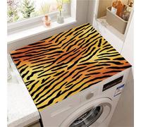 Hearda Housse Machine a Laver Léopard Simple, Dessus Tapis Lave Linge Antidérapant, Housse de Protection pour Machine à Laver Top, Tapis de Protection pour Dessus Sèche-Linge (Léopard,50x50cm)