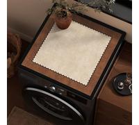 Hearda Housse Machine a Laver Style Pastoral Rétro (Beige Brun,65x90cm)