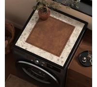 Hearda Housse Machine a Laver Style Pastoral Rétro (Brun Foncé,60x60cm)