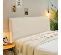 Hearda Housse Tete de Lit Extensible,Simple Moderne Housse de Protection Tête de Lit,Housse Tete de Lit Doux,Housse de Tête de Lit Lavable pour Lits Simples Doubles King Size (150cm,Kaki)