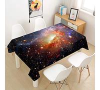 Hearda Nappe de Table Anti Tache Impermeable, Nappe de Cuisine Rectangulaire Astronomie 3D, Nappe Table Rectangle Extérieur pour Fête de Mariage, Salle à Manger (La mer d'étoiles,100x140cm)
