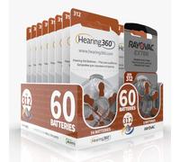 Hearing360 Batteries pour appareils auditifs Rayovac Extra et Hearing360 taille 312 marron (10 blisters bruns)