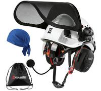 HEARMOR VOLTEK Casque de protection forestier en ABS équipé de Bluetooth 5.3 Protection des oreilles Shield LD HM, offre une protection complète pour la tête, les yeux, le visage et l'ouïe, résistant