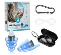Hearprotek Bouchon Oreille Avion, 2 Paires Réutilisable Bouchons Anti-pression, 24db Anti Bruit Accessoire Voyage pour Adolescents, Adultes Avec Petite Oreille (Taille S&M)
