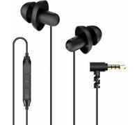Hearprotek Casque antibruit pour Dormir, écouteurs filaires légers et Doux avec Prise 3,5 mm et Micro, contrôle du Volume, pour Les dormeurs latéraux, Le ronflement et la Relaxation