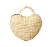 Heart Designs - Pochettes de rangement pour cosmétiques - Grande capacité - Matelassée - Décoration florale - Organisateurs de voyage - Trousse de maquillage en forme de cœur pour femme, G, Taille