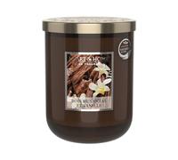 Heart and Home – Bougie parfumée Grande jarre Bois de santal vanille – Cire naturelle de soja 75h