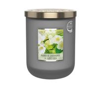 HEART & HOME - Bougie parfumée à base de cire naturelle de soja pour la maison - Grande jarre Freesia Jasmin - Durée de combustion 75h - Cadeau, décoration et parfum pour la maison - pot en verre
