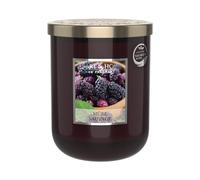 HEART & HOME - Bougie parfumée à base de cire naturelle de soja pour la maison - Grande jarre Mûre sauvage - Durée de combustion 75h - Cadeau, décoration et parfum pour la maison - pot en verre