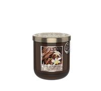 HEART & HOME - Bougie parfumée à base de cire naturelle de soja pour la maison - Petite jarre Bois de santal vanille - Durée de combustion 30h - Cadeau, décoration et parfum pour la maison