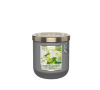 HEART & HOME - Bougie parfumée à base de cire naturelle de soja pour la maison - Petite jarre Freesia Jasmin - Durée de combustion 30h - Cadeau, décoration et parfum pour la maison - pot en verre