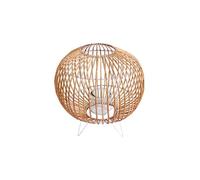 Heart of the home - Bougeoir boule en rotin Alix - Diam. 41 x H. 43 cm - Blanc - Alix