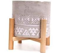 Heart of the home - Bougie en pot sur support ethnique Amy - Gris - Amy Gris G