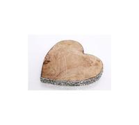Heart of the home - Décoration de Noël en bois Coeur Natural - Argent - Noël givré
