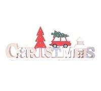 Heart of the home - Décoration de Noël en bois voiture Xmas Tradi - Beige - Xmas Tradi Beige G