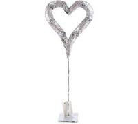 Heart of the home - Décoration de Noël lumineuse Coeur Ice - Argent - Noël givré Gris G