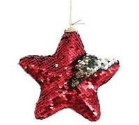 Heart of the home - Décoration pour sapin de Noël en sequin Etoile - Rouge - Un Noël design Rouge G