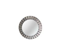Heart of the home - Miroir rond en métal design Flora - Diam. 80 cm - Gris/Taupe - Flora