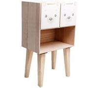Heart of the home - Table de nuit enfant Ourson - L. 40 x H. 66 cm - Blanc - Ourson Blanc G