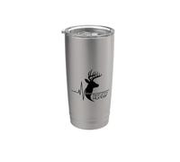 Heart Of The Hunter Heartbeat Bull Elk Hunting Slogan Gobelet isotherme en acier inoxydable double paroi