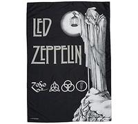 HEART ROCK - Drapeau Led Zeppelin Stairway de qualité italienne, matériaux résistants et couleurs vives - Fabriqué en Italie [100% polyester - 110 x 75 cm]