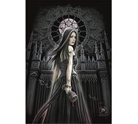 Heart Rock Drapeau Original Anne Stokes Gothic Siren, Tissu, Multicolore, 110 x 75 x 0,1 cm