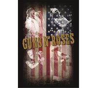 Heart Rock Drapeau Original Guns N Roses Collage, Tissu, Multicolore, 110 x 75 x 0,1 cm