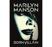 Heart Rock Drapeau Original Marilyn Manson Born Villain, Tissu, Multicolore, 110 x 75 x 0,1 cm