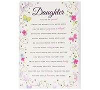 Heartfelt Wishes Carte d'anniversaire sentimentale pour fille - Regal Publishing C80679, blanc, pêche, beige, rose, vert, 22,9 x 15,2 cm