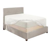Hearth & Harbor Drap-Housse Blanc pour très Grand lit californien, Poche très Profonde Uniquement, Drap-Housse en Microfibre 1800, pour Matelas jusqu'à 61 cm d'épaisseur