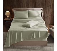 Hearth & Harbor Parure de lit 6 pièces à Poches très Profondes, Convient aux Matelas de 45,7 à 61 cm de Profondeur, draps à Poches très Profondes, draps pour lit Deux Places, Vert Sauge