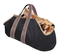 Hearth Stove Tools Grand sac de transport en toile pour bûches de cheminée d'intérieur Support de bois de chauffage Support tubulaire en bois de bouleau