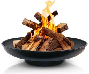 HEAT Bol de feu 80 cm - Bols de feu pour le jardin - Foyer Outdoor & Tonneau de feu - Bol de feu avec grille opt. en acier de haute qualité - Corbeille de feu pour le jardin - 80x80x16 cm