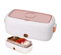 Heating Lunch Box - 304 Stainless Steel ABS 800ml USB Rechargeable 26x12x13cm | Fast Heating Leak Proof Food Warmer Container | Portable Electric Lunch Box For Home Kitchen School Office